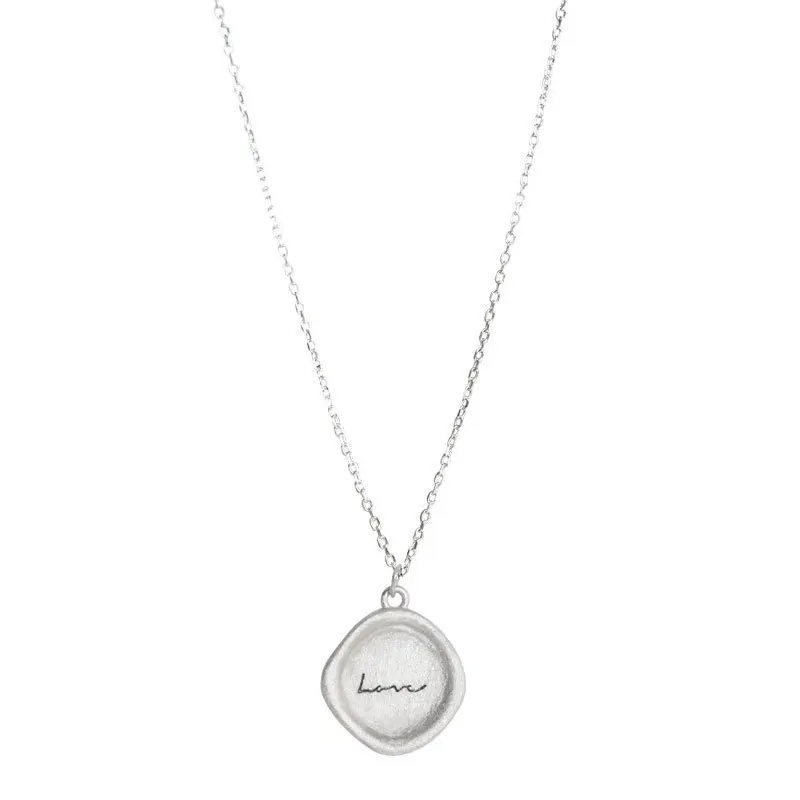 

Hainon s925 silver frosted round necklace 2021 new female senior creative retro niche clavicle chain