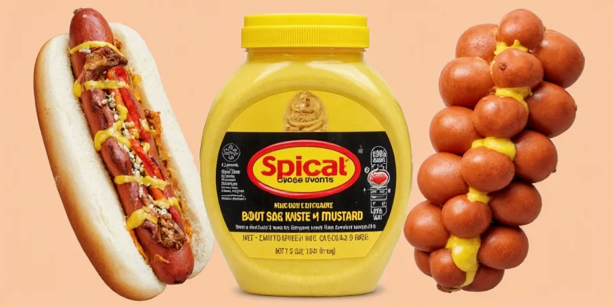 Assorted Mustards and Hot Dogs