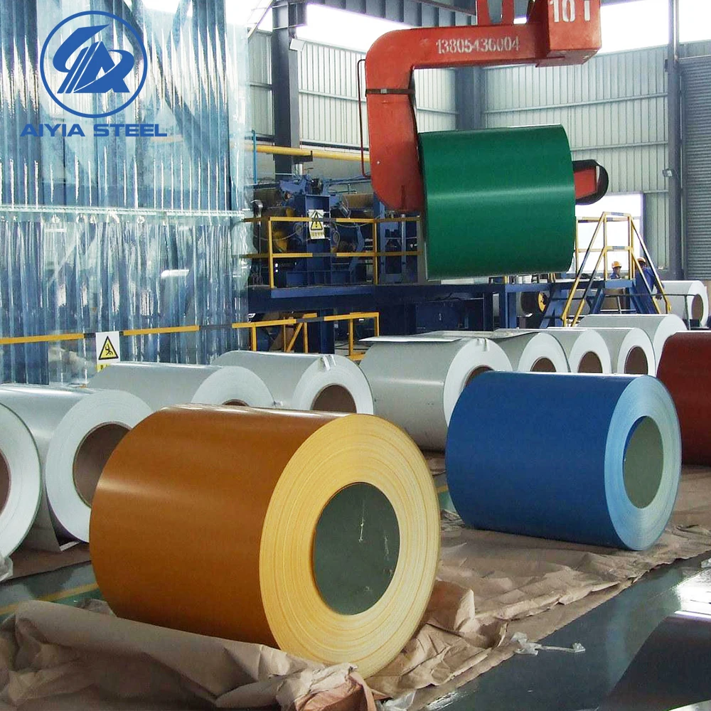 
AIYIA prepainted galvanized color coated steel coil/sheet/plate/strip,China manufacturer RAL steel 0.12-6.0mm PPGI & PPGL roll 
