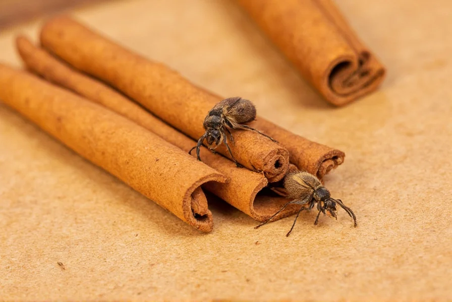 Homemade cinnamon spray bottle with measuring ingredients