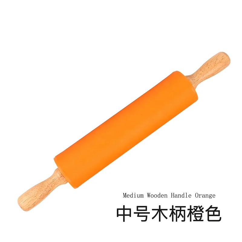 
Wholesale Christmas themed wooden embossing silicone rolling pin 
