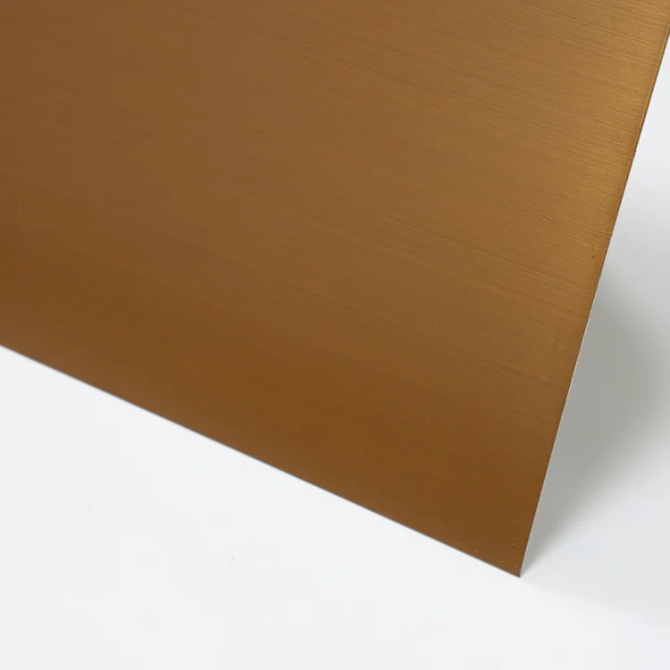 
201 304 316l Gold Metal Hairline Brushed Finish Stainless Steel Sheet 