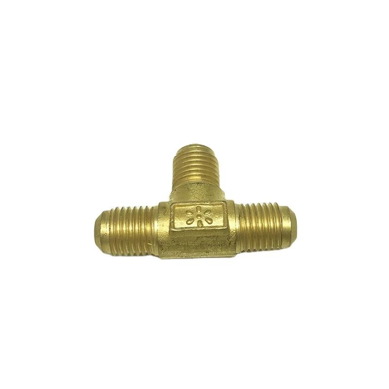 

Refrigeration 1/4" OD x 1/4" OD x 1/4" OD SAE Brass Flare male tee