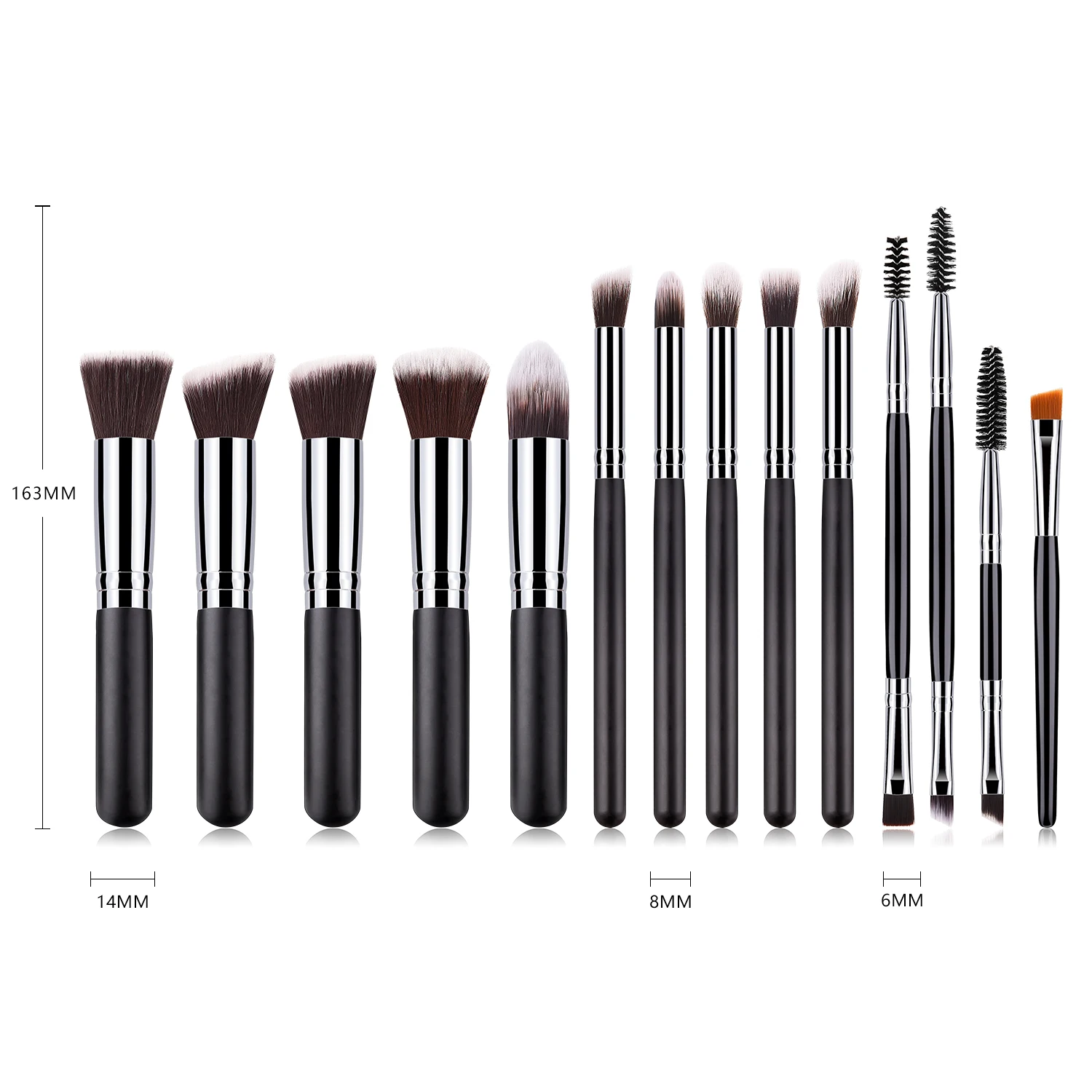 

World best selling products makeup brushes black brush set professional kit free sample