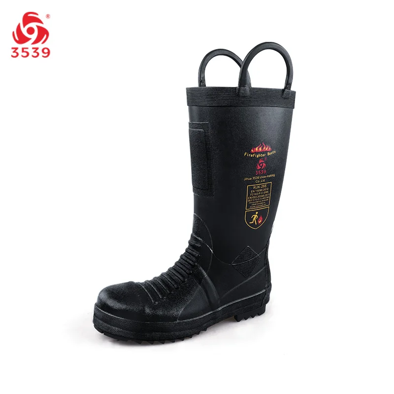 

3539 EN15090 ASTM Protective Botas De Bomberos Fireman Fire Fighter Boots