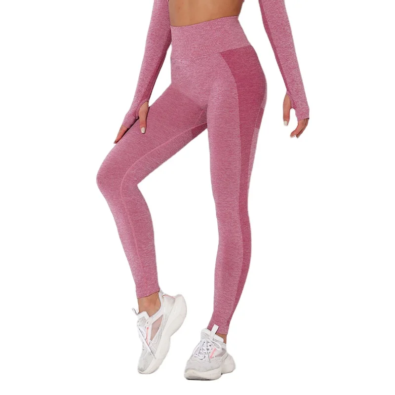 

High-waisted hip-hugger tight quick-drying nine-quarter pants for women lifting hips and running stretch yoga leggings