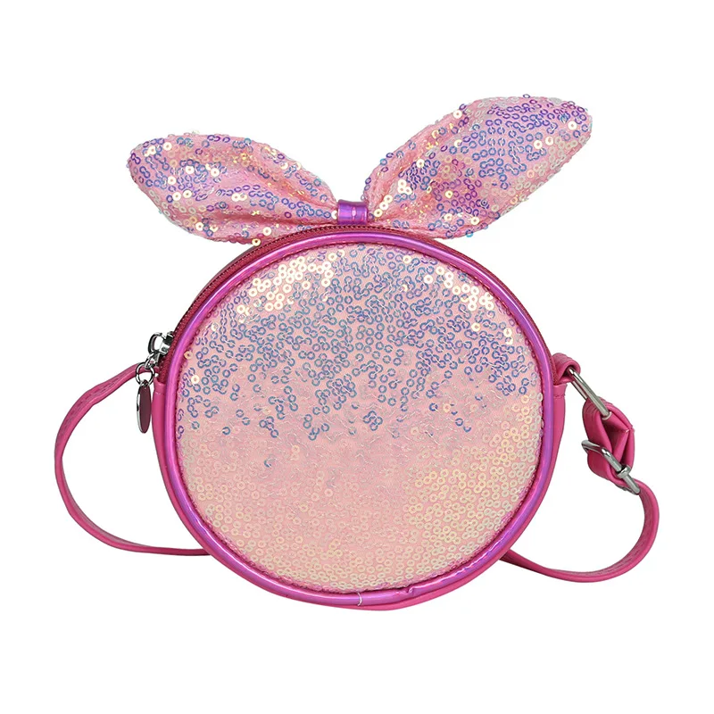 

2023 Shining Cute Bow Sequins Kids Children Girls Small Mini Shoulder Bags Handbags