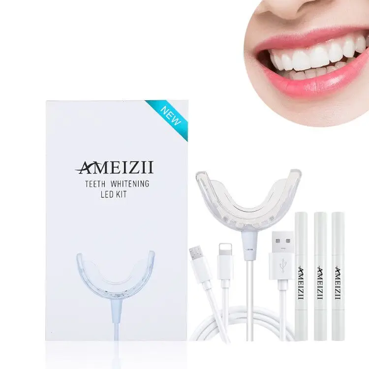 

Home 3 in 1 16 LED Lamp Teeth Whitening Kits Private Logo Dental Bleaching Machine Tooth Whitener Gel Pen Blanchiment Dentaire