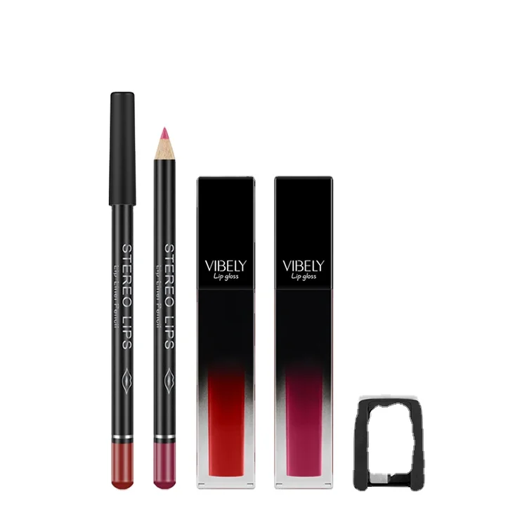 

Private Label Lip Stick Long Lasting Lip Gloss Velvet Matte Lipstick lip liner set
