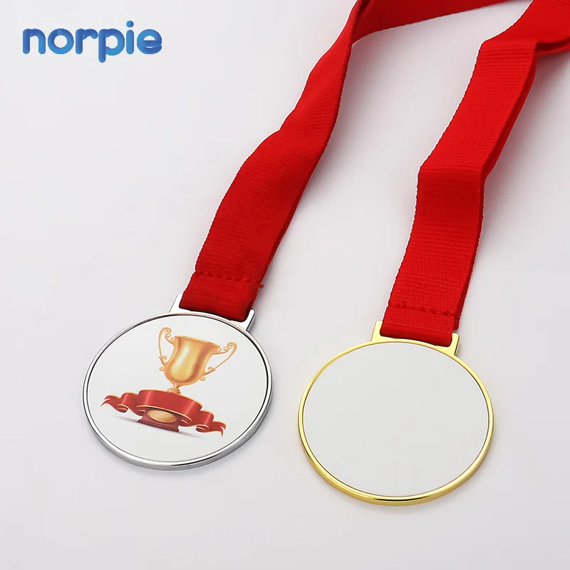 

Football Sport Souvenir Gift Blank Gold Plating Sublimation Blank Medal