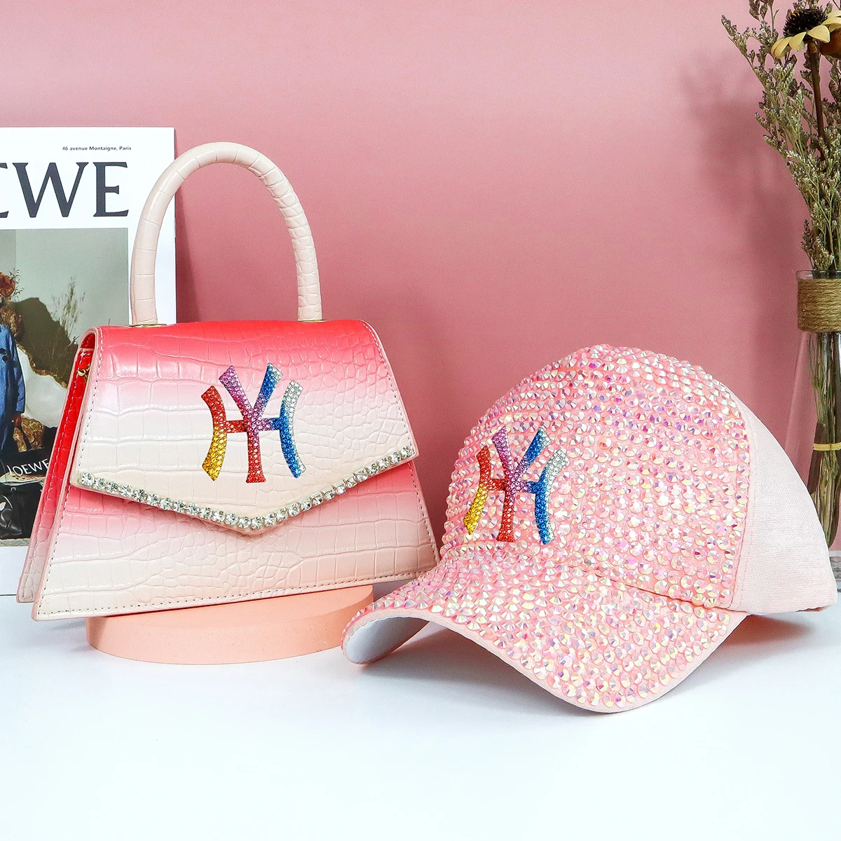 

Wholesale tie dye handbags side bags for girls shoulder purse set woman tote bag, 8 color