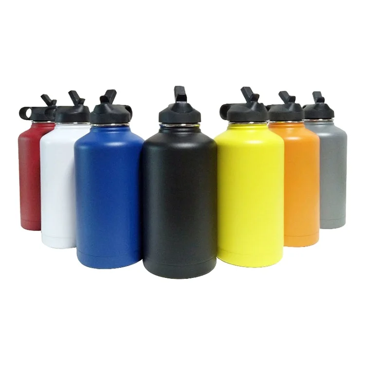 

Wholesale 64oz flask water bottle stainless steel vacuum flask, Black, white, green and custom color