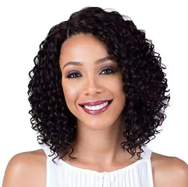 

150% Density Glueless Front Lace Wigs Synthetic Hair Wigs Brazilian Body Wave Hair Wigs For Black Women