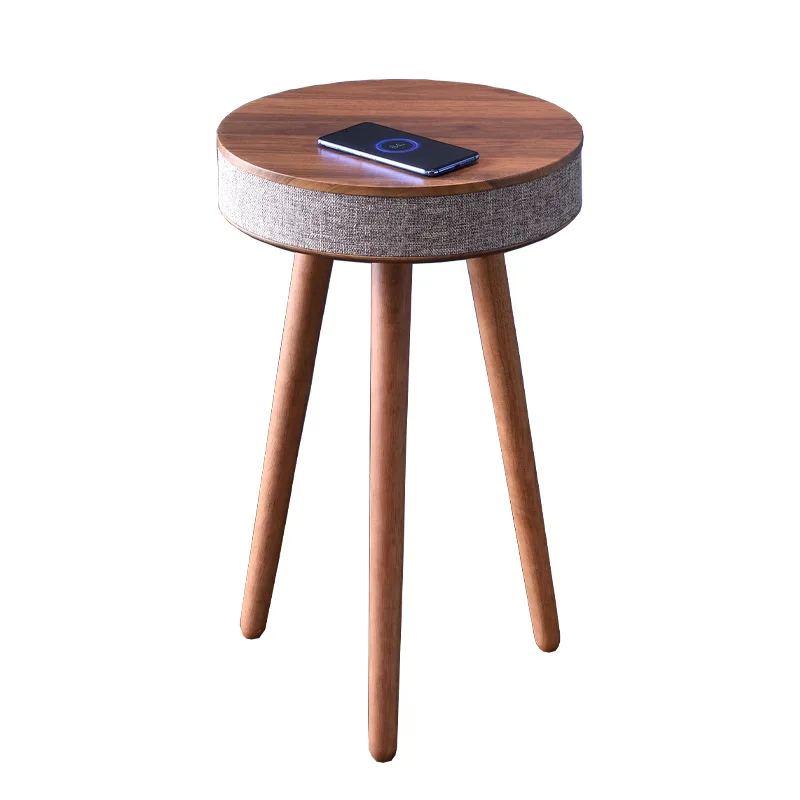 

Amazon High sound quality wooden coffee table speaker with wireless USB charger for Novel Smart speaker