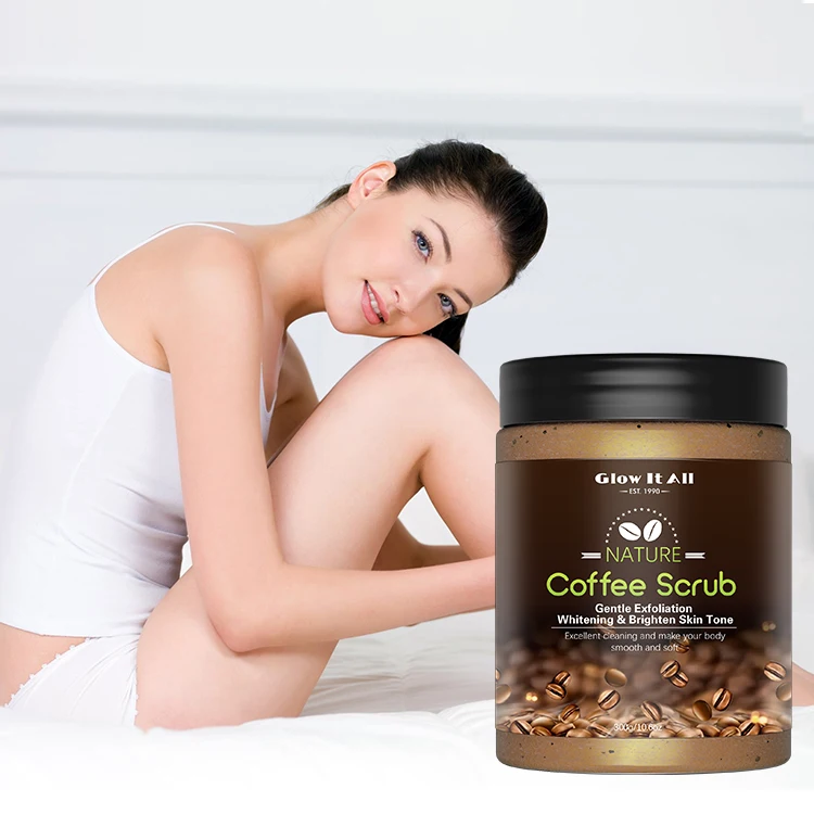 

Factory Customized facial scrub logo coffee Organic Scrubs Moisturizing Exfoliating Natural vegan face & body scrub