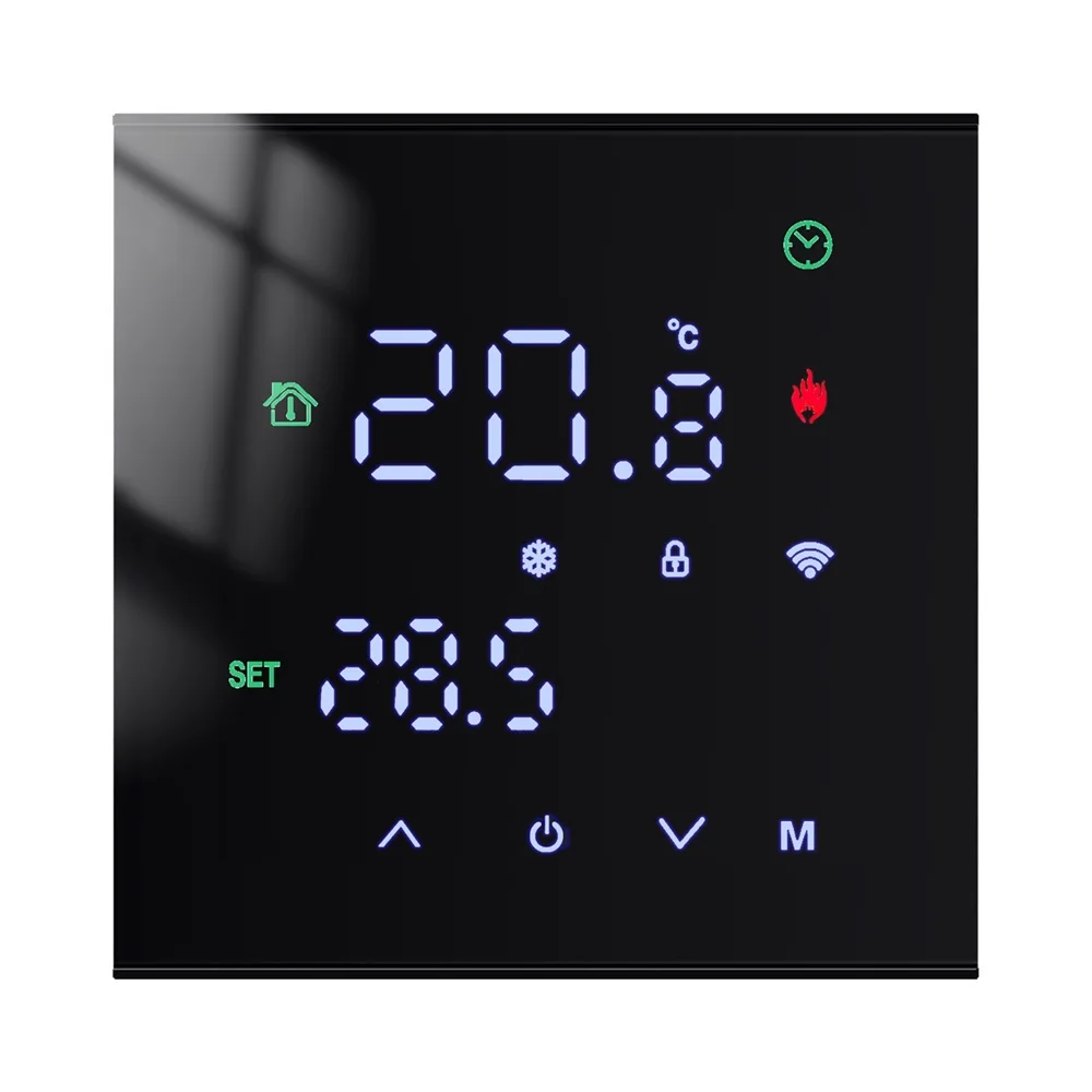 

95~240V WiFi Thermostat Touch Screen Tuya Smart Home Room Electric Underfloor Heating Boiler Controller Color Display