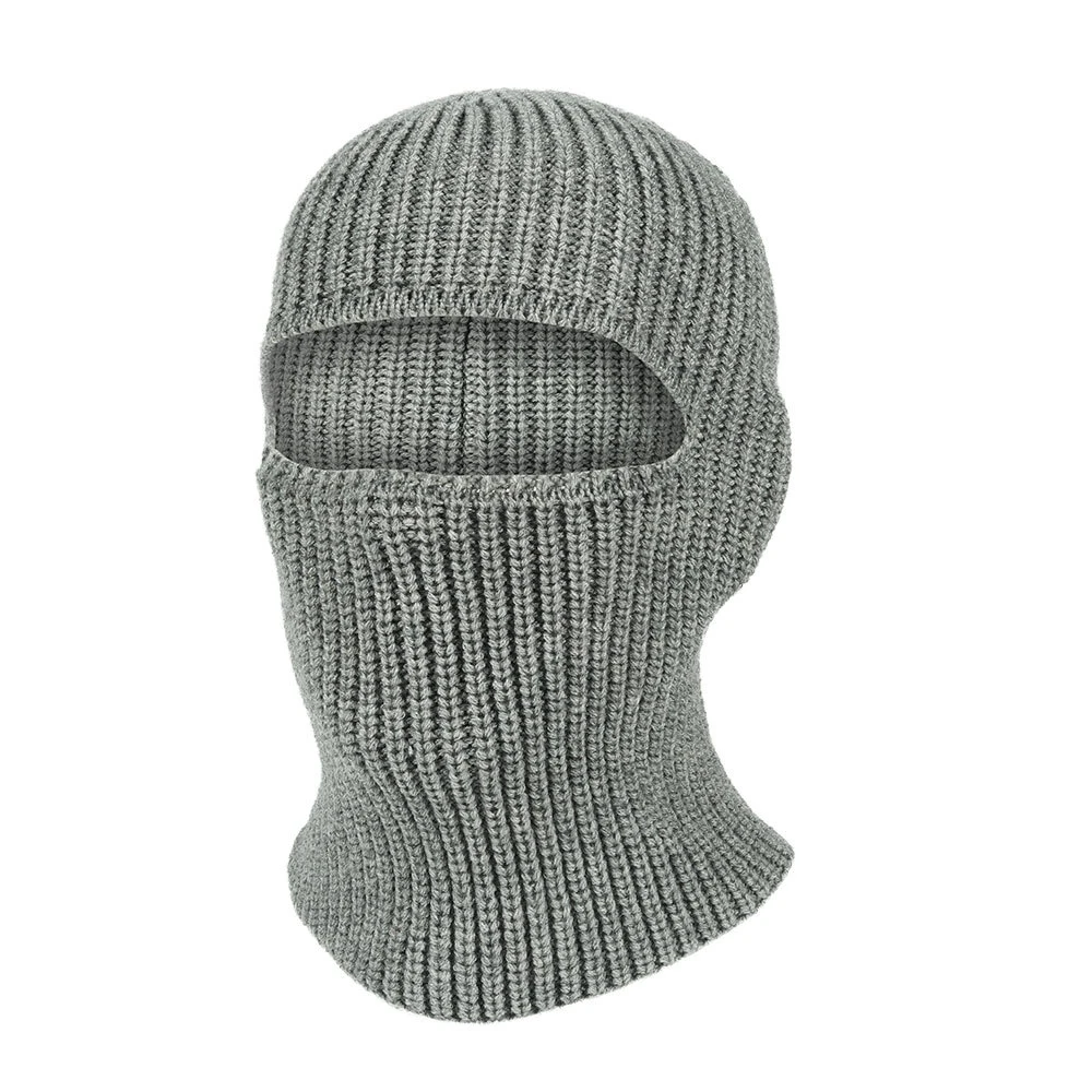 Winter Warm Fashion Knitted Single Hole Ski Mask Embroidered Design Custom Balaclava Full Ski Unisex High Quality Hot Mask
