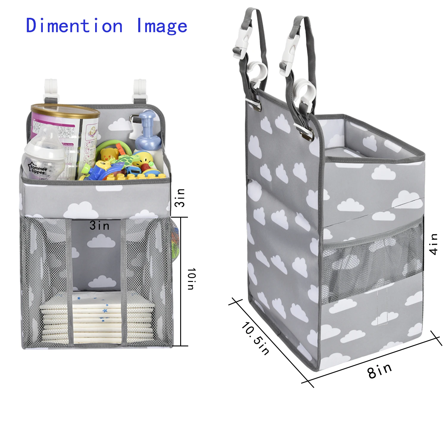

Amazon Hot Style Baby diaper caddy Changing Table Crib Playard Wall & Nursery Organization Hanging Diaper Caddy Organizer