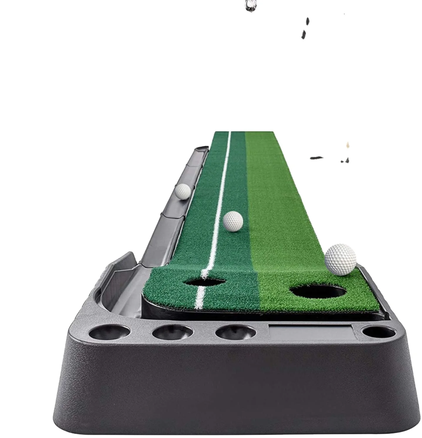 

Mini Golf Practice Training Aid Putting Trainer Indoor Golf Putting Green Home Putting Portable Mat with Auto Ball Return