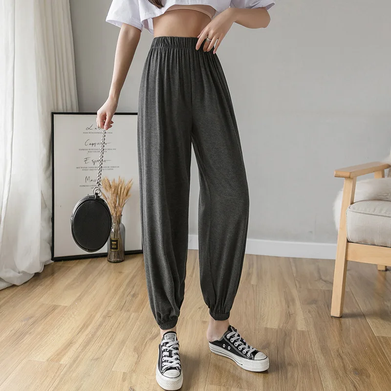 

Hot Sale High Quality Summer Sporty Pants Women's Thin Casual Loose Lantern Pants Ninth Pants, 3 colors