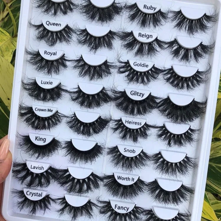 

Factory price 5d full mink eyelash vendor 100% real 27mm 30mm eyelashes venders private label eyelashes custom packaging box