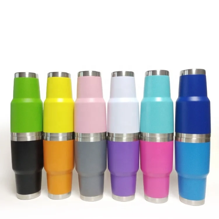 

Custom Insulated Powder Coated 30oz Stainless Steel Coffee Tumbler Cups with Leakproof Lid, Custom color
