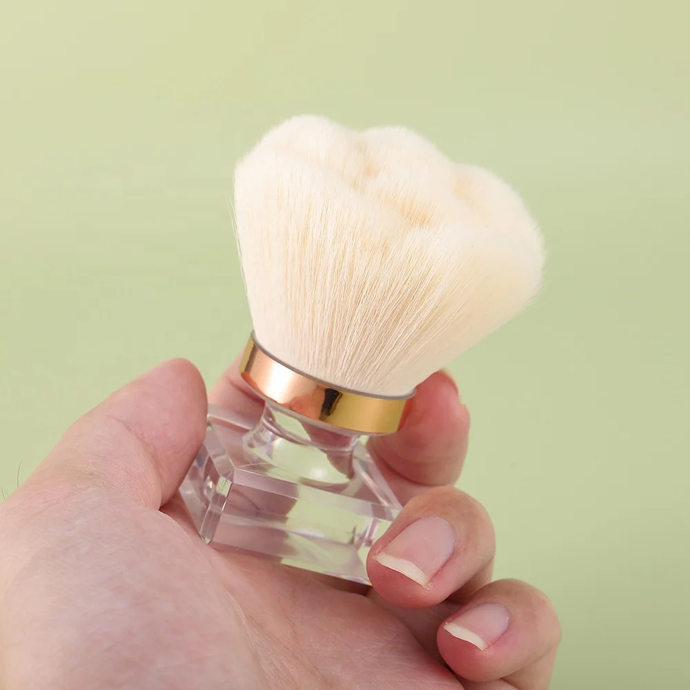 

New Style Single Kabuki Makeup Brush Flower Shape Ultra Soft beige Fiber Blusher Powder Cosmetic Brush