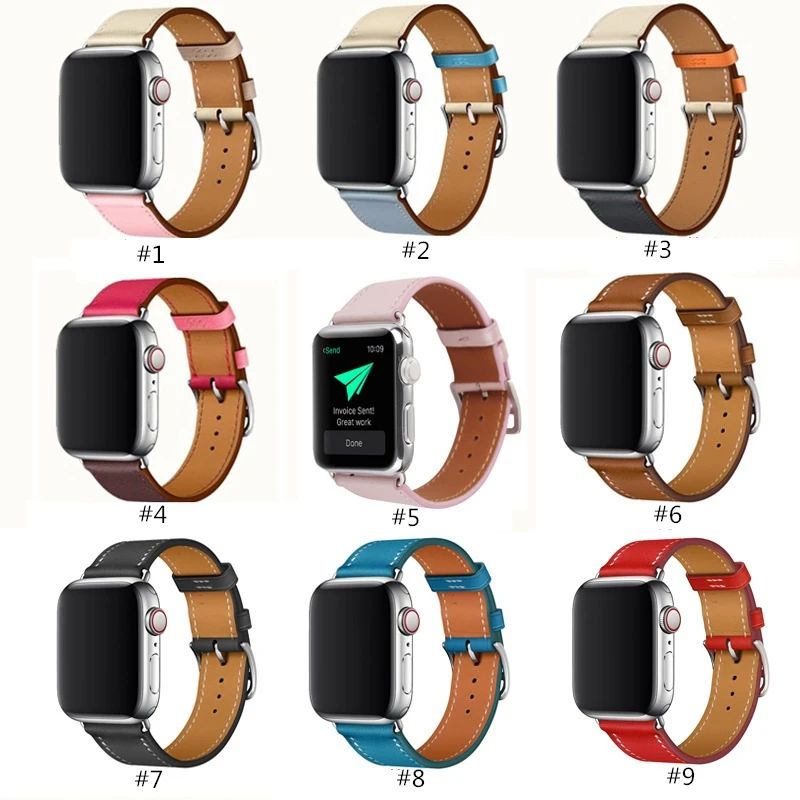 Color Matching Suitable For Apple Watch New Style Leather Watchband