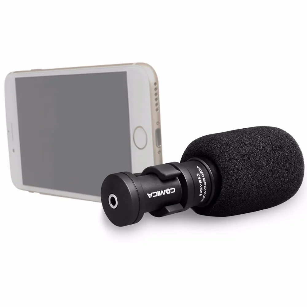 

Comica CVM-VS08 Microphone Cardioid Condenser Directional Interview Video Microphone for Iphone Xiaomi Recording Studio Mic