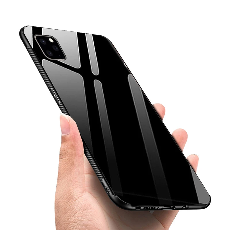 

Luxury Tempered Glass Cover Case for Iphone 11 11 pro 11 pro Max Protective Cover