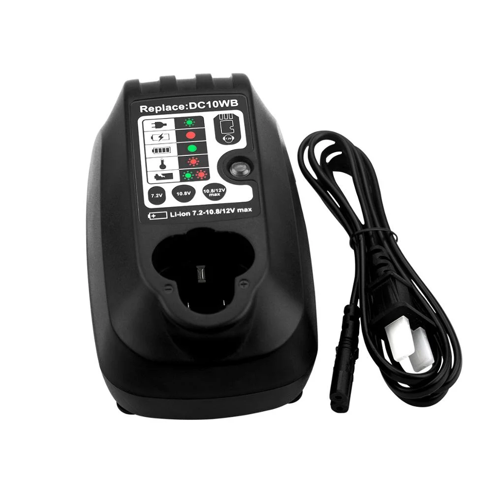 

DC10WB 7.2V-10.8V Battery Charger For Makitas Replacement Rechargeable Power Tools Lithium ion Battery BL1013, Black