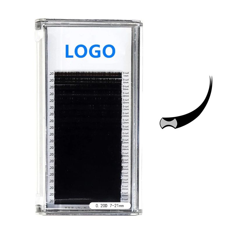 

Wholesale Private Label Lash Extensions Vendor Custom Package Matte Black Flat Volume Eyelash Extension, Natural black