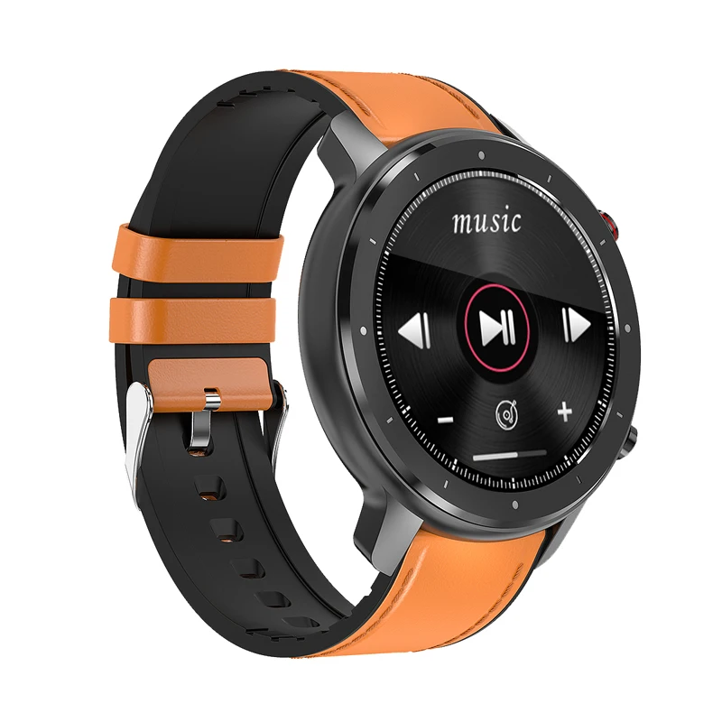 

new 2021 Full touch circle screen T30 smart watch with local system music connect earphone BT calling heart rate smartwatch