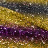 Drop shipping purple and yellow glitter lycra french terry cotton printed knitted fabric