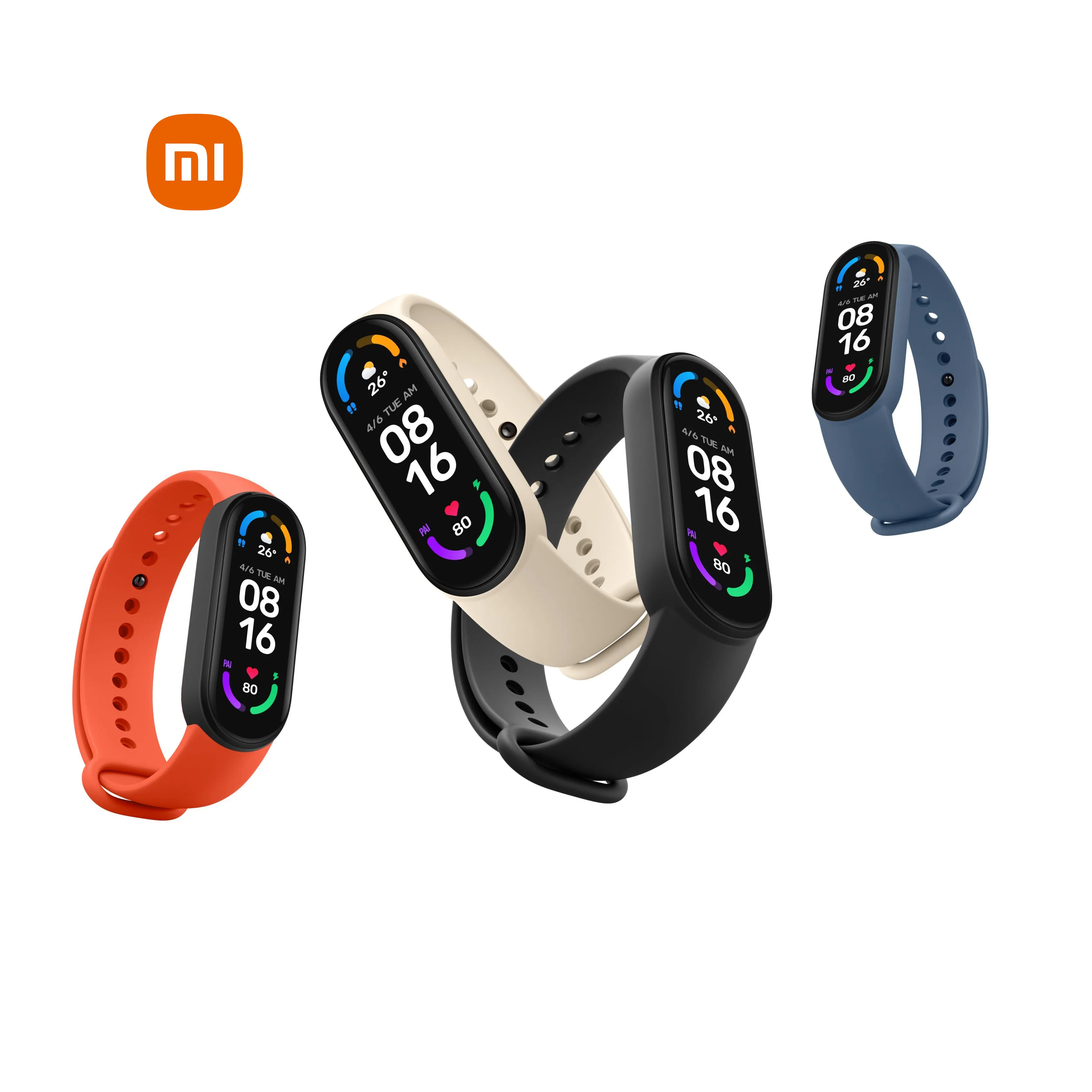 

Xiaomi Mi Band 6 Sport Wristband Heart Rate 1.56 " AMOLED Screen Smart Band 5 Color Bracelet