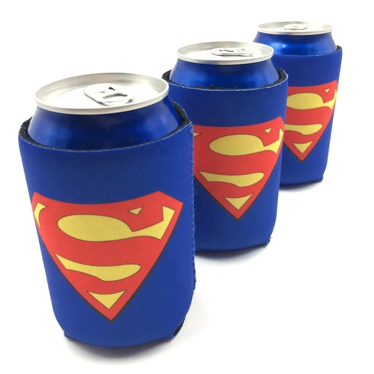 
Full Sublimation Printed Custom Logo 3mm Neoprene Foldable Beer Can cooler 