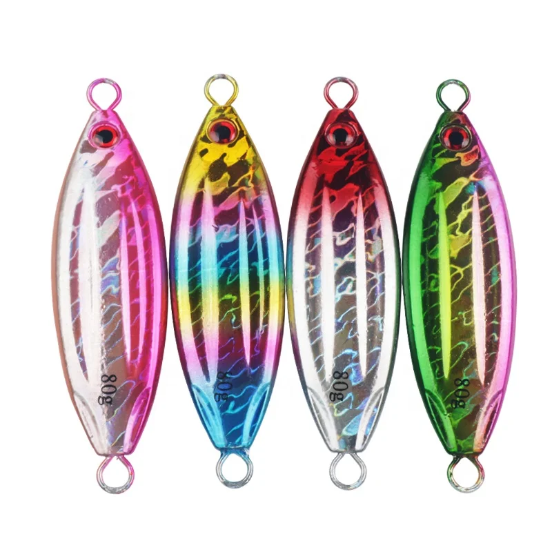 

Peche pesca isca metal Slow Jig Casting Spoon 80g 100g 130g slow jigging lure, 4 colors