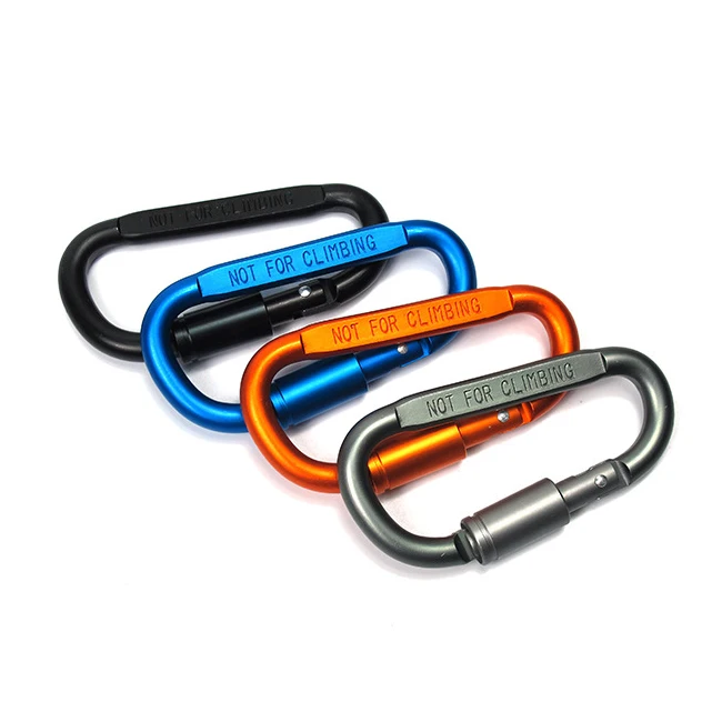 

Camping Equipment Outdoor Camping Hiking Aluminum Alloy D-ring Snap Clip Lock Buckle Hook EDC Backpack Carabiner Keychain