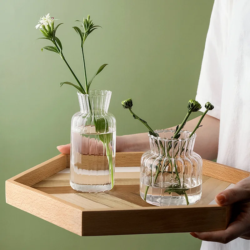 

Nordic Creative Hydroponic Vases Transparent Terrarium Plant Bottle Pot Container Flower Home Decor Glass Vase