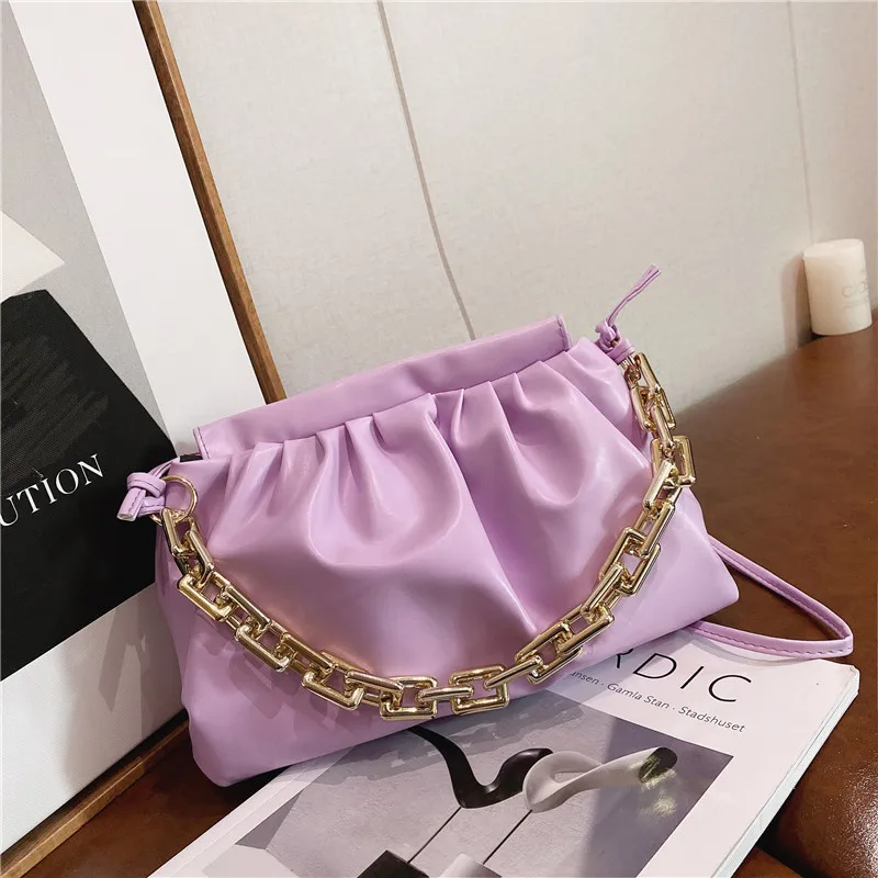 

Wholesale Trendy bolsos de mujer sac a main femme beg female ledis hobo bag women Pleated Clutch handbag underarm chain hand bag, 6 colours