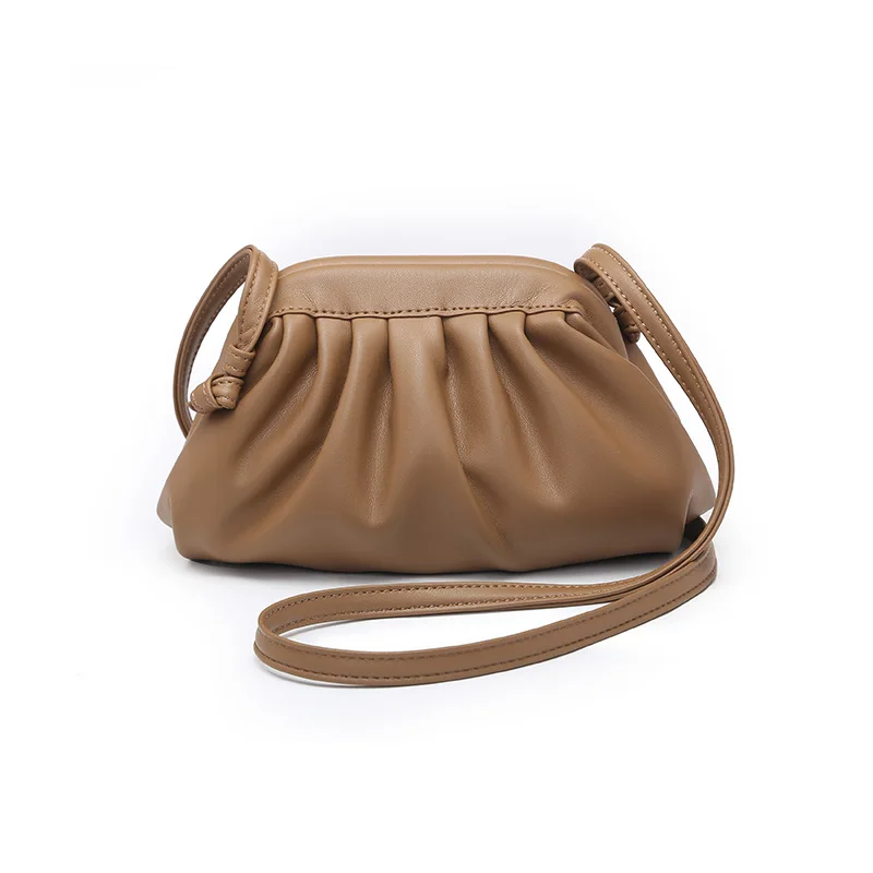 

Luxury Designer New Cloud Shape Women Clutch Bag Pleated Dumpling Shoulder Messenger Small Cute Bags