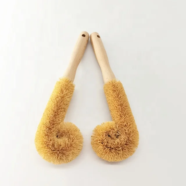 

ECO Friendly Nature Beech Handle Coconut Fiber Cup Cleaning Brush