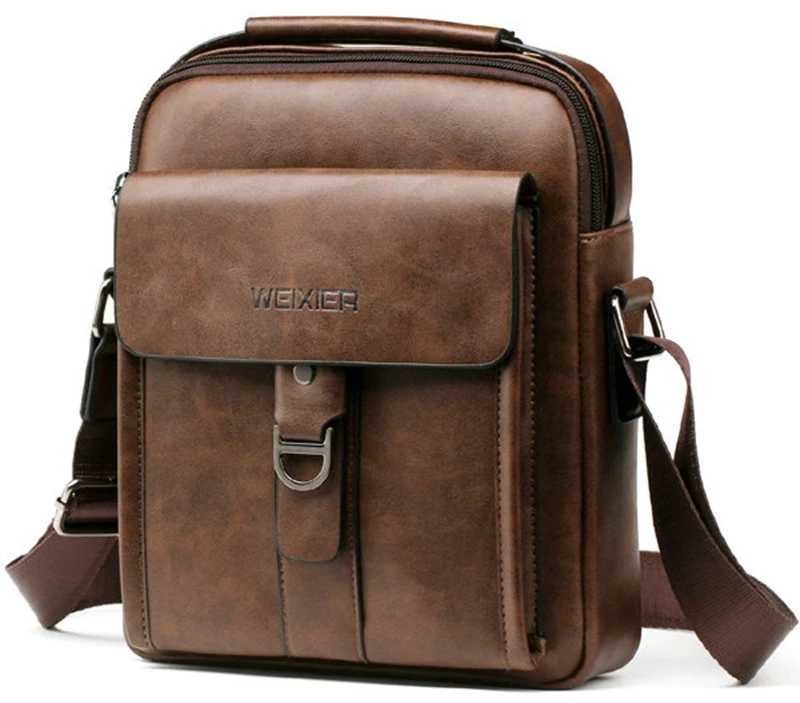 

New Arrivals WEIXIER 8606 Shoulder Bag Men Messenger Bags Big Capacity Men Business Crossbody bag Male Leather Handbag Sac Bolsa