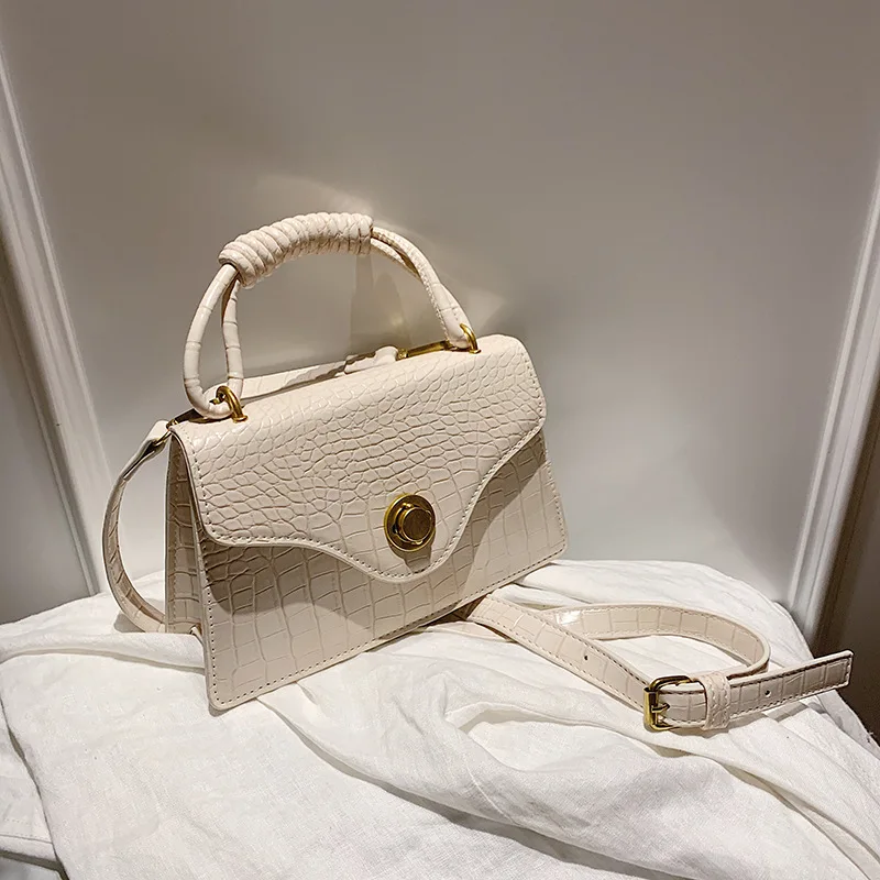 

Hot selling fashion stone pattern purses crossbody shoulder hand bags ladies handbags 2021 with Knotted handle, 7 colors