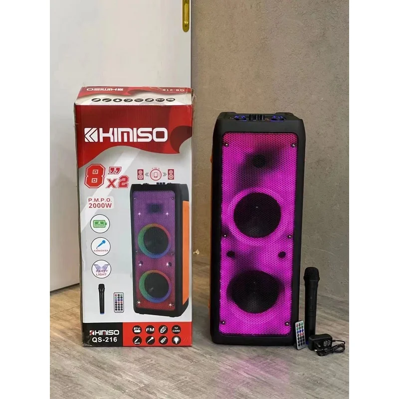 

QS-216 Hot Sale Double 8'' Horn Big Multi Function Speaker With Remote Control