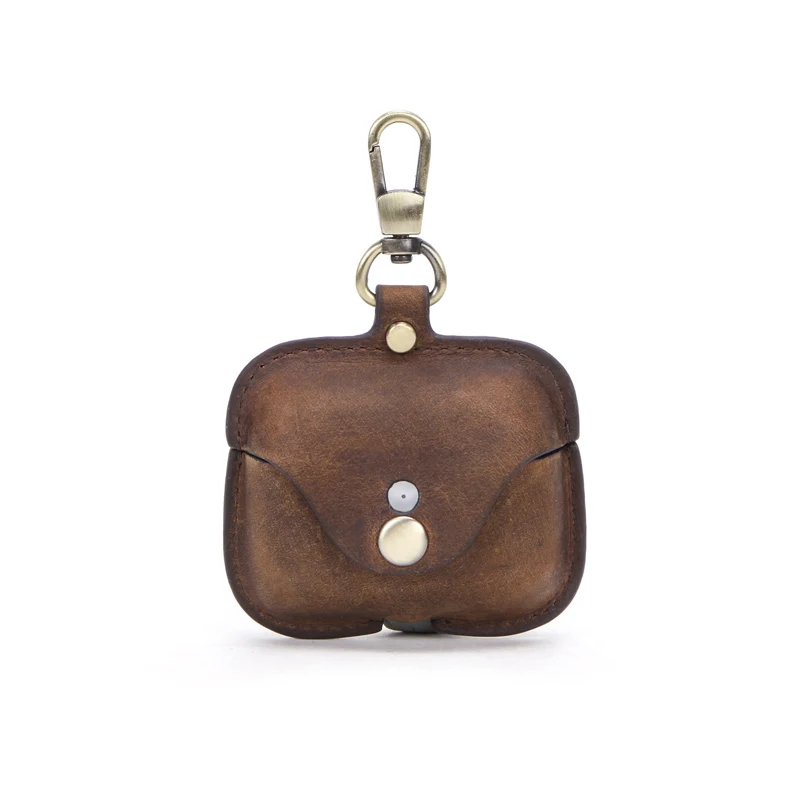 

dropshiping wholesale leather wireless earphone protective cover case For Airpods Pro Air 3 case with keychain Headphone cover