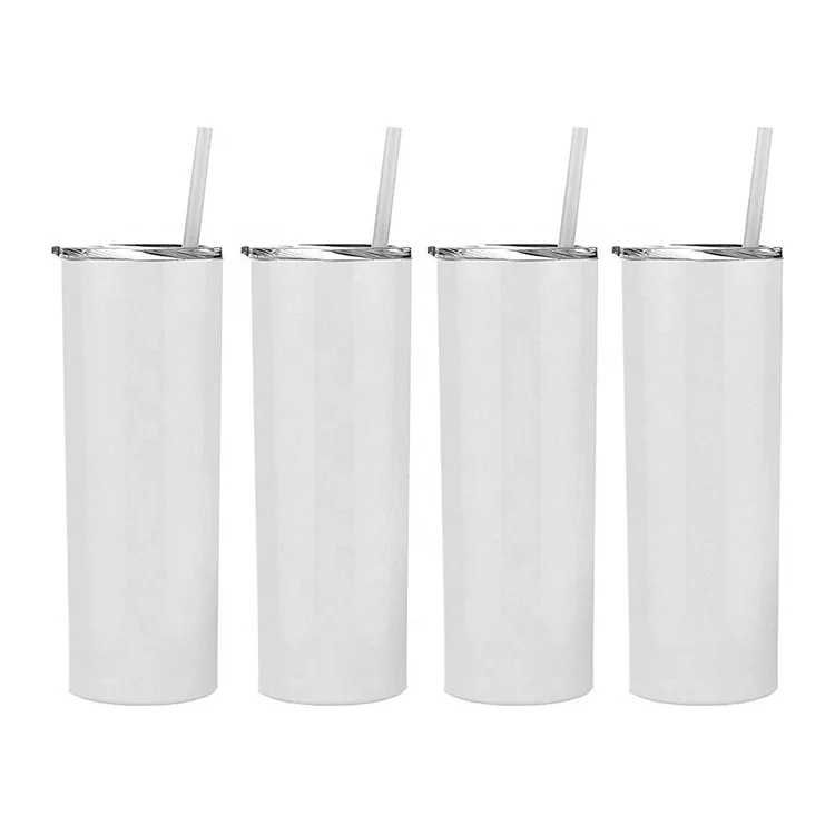 

Wholesale sublimation tumbler 15oz  tumbler cups in bulk skinny straight sublimation blanks tumbler with metal straw