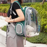 

High Quality Breathable Lightweight 1.1KG Cat Dog Space Capsule Carrier Pet Backpack Transparent