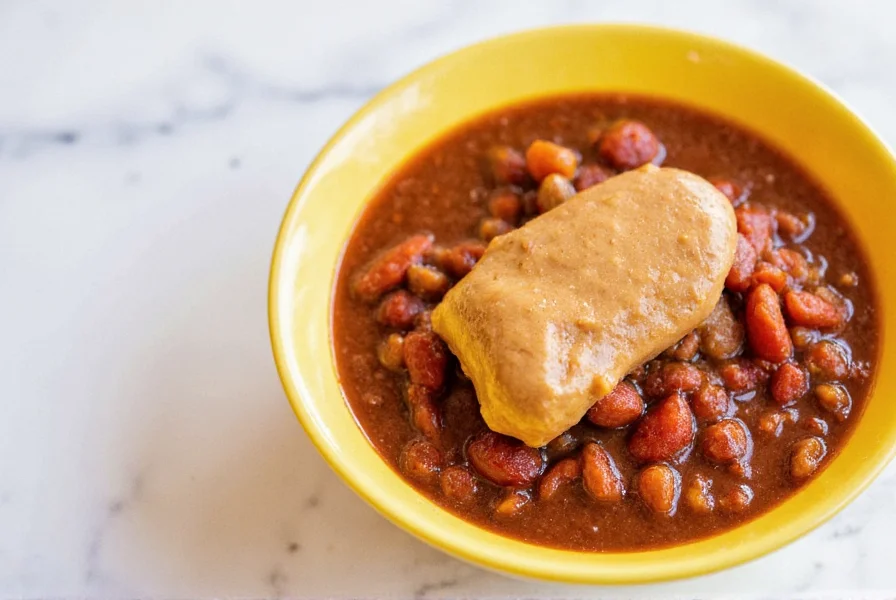 Peanut butter swirl in chili bowl