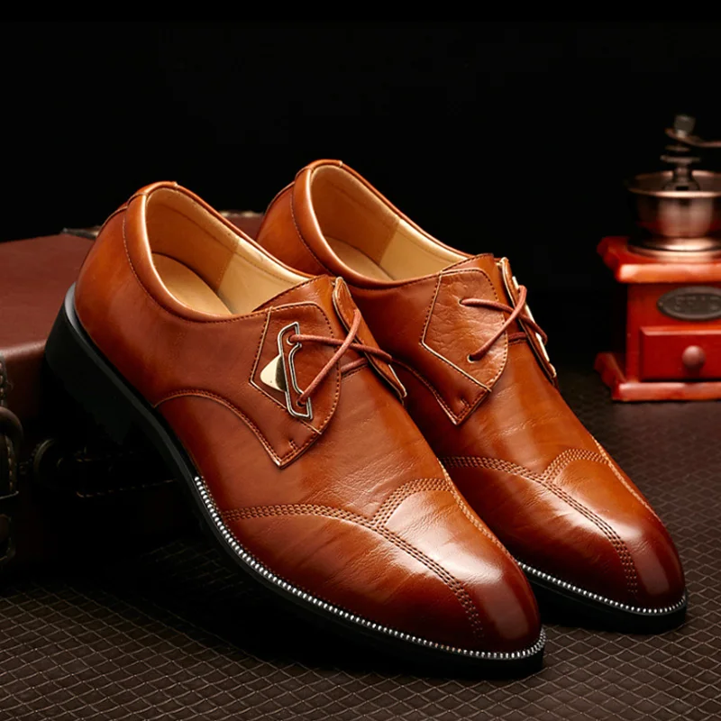 

30 years factory 2020 new genuine business casual dress men leather shoes